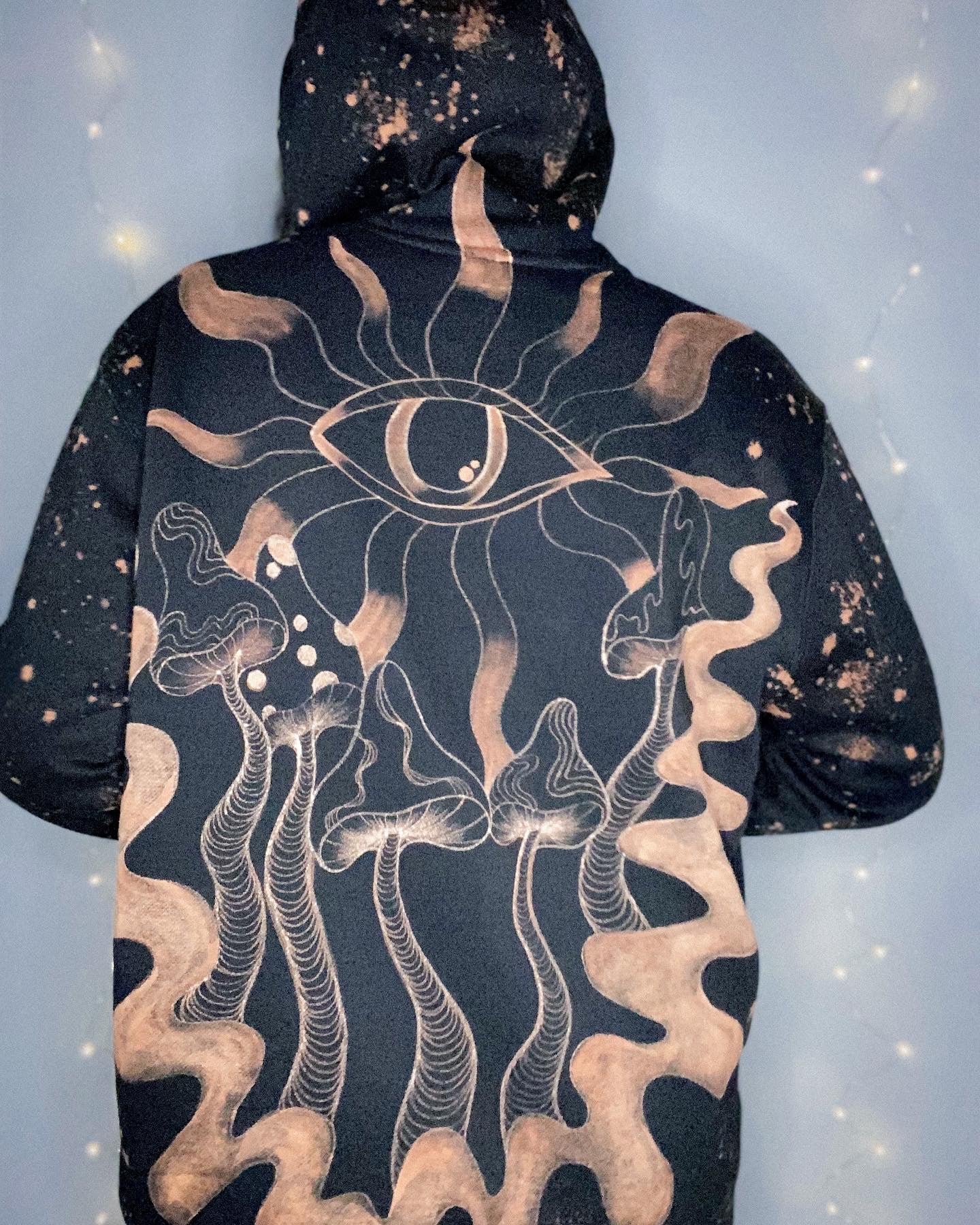 Custom Bleach Painted Hoodie