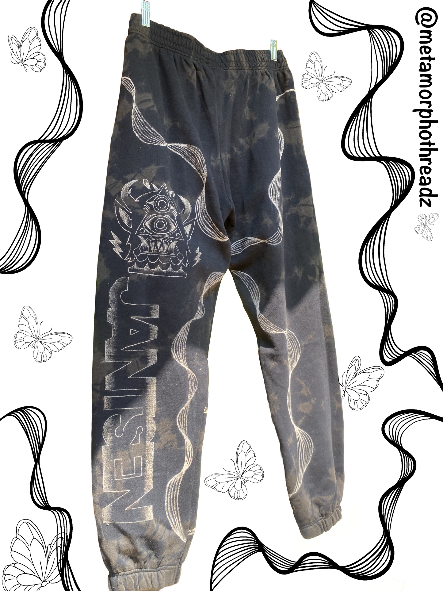 Custom Bleach Painted Joggers