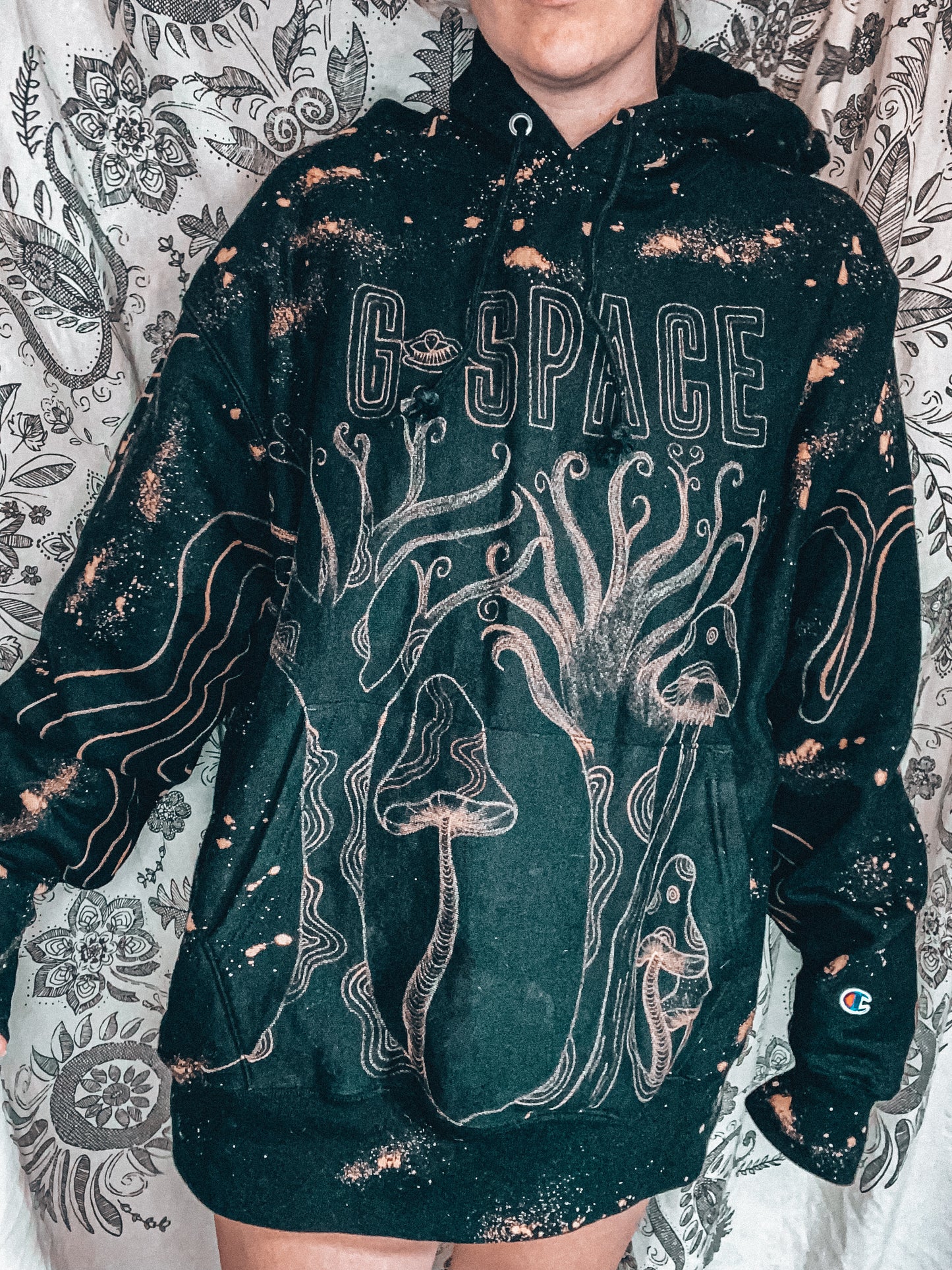 Custom Bleach Painted Hoodie