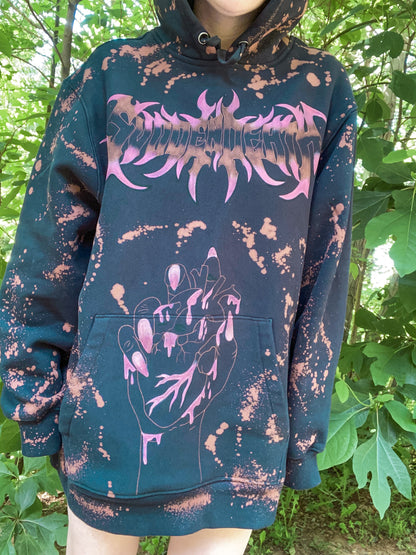 Custom Bleach Painted Hoodie - With Color